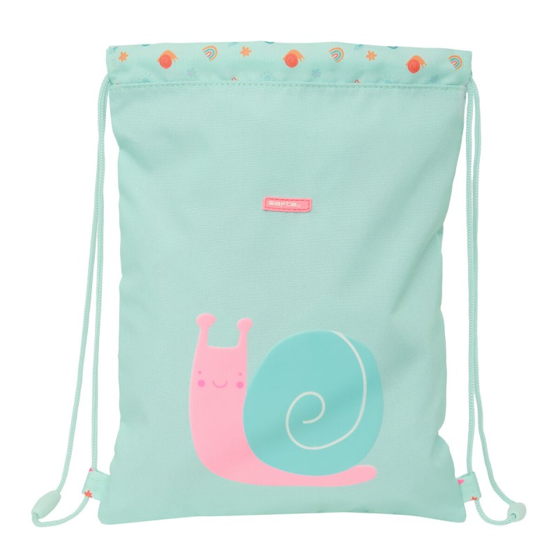 Zainetto con Cordini Safta Caracol Turchese 26 x 34 x 1 cm Zainetto con Cordini Safta Caracol Turchese 26 x 34 x 1 cm