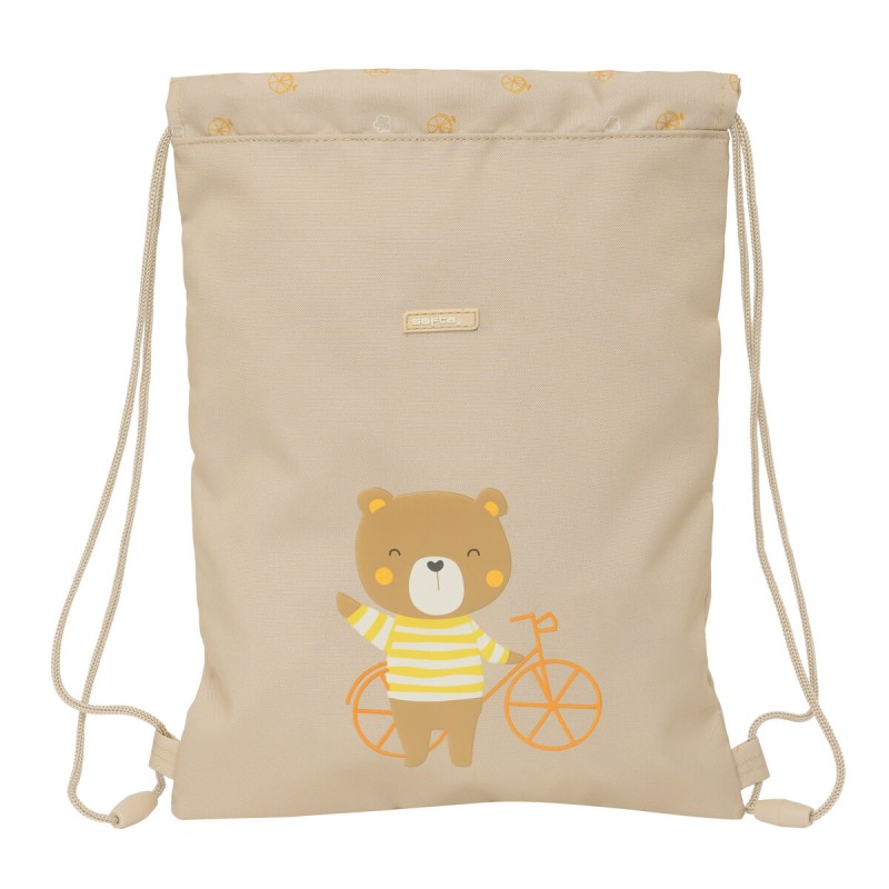 Zainetto con Cordini Safta Osito Beige 26 x 34 x 1 cm Zainetto con Cordini Safta Osito Beige 26 x 34 x 1 cm