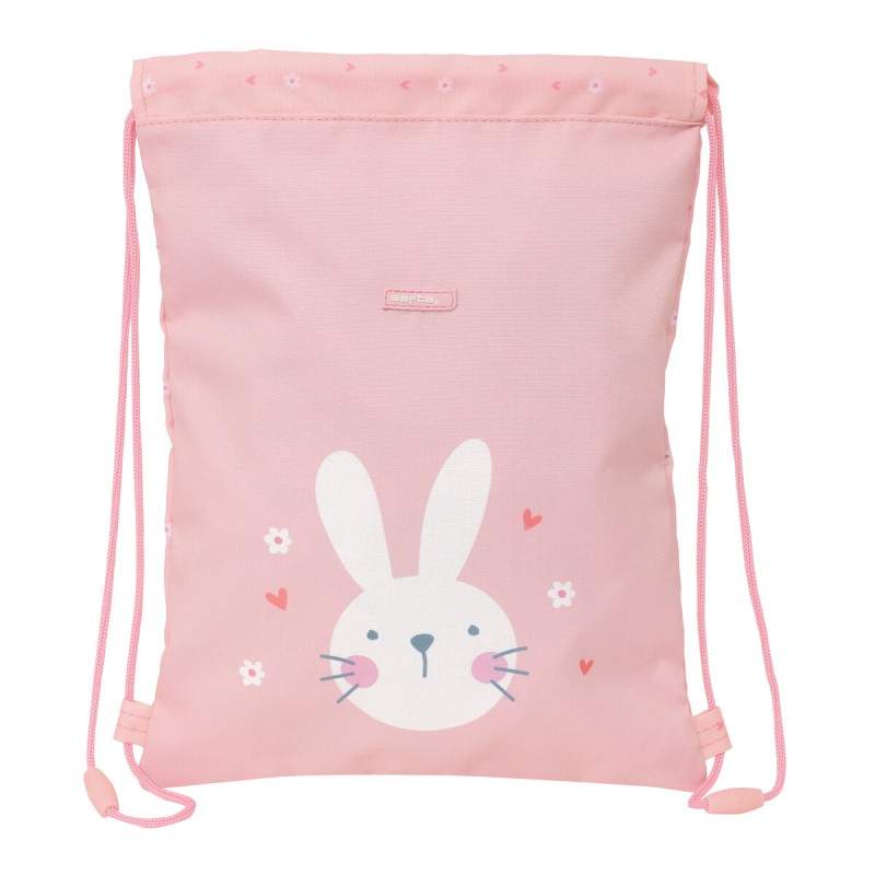 Zainetto con Cordini Safta Bunny Rosa 26 x 34 x 1 cm Zainetto con Cordini Safta Bunny Rosa 26 x 34 x 1 cm