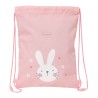 Zainetto con Cordini Safta Bunny Rosa 26 x 34 x 1 cm