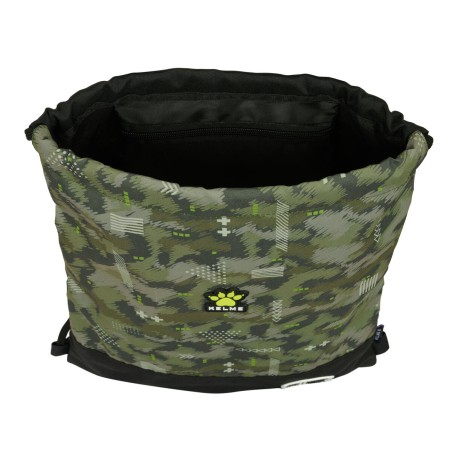 Zainetto con Cordini Kelme Travel Nero Verde 35 x 40 x 1 cm