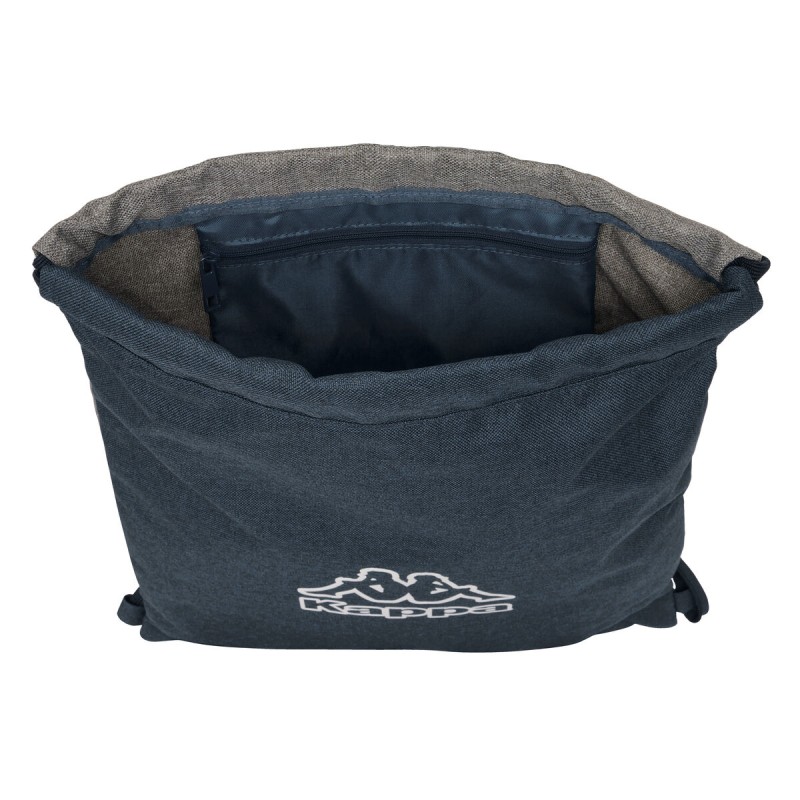 Zainetto con Cordini Kappa Dark navy Grigio Blu Marino 35 x 40 x 1 cm Zainetto con Cordini Kappa Dark navy Grigio Blu Marino 35 x 40 x 1 cm