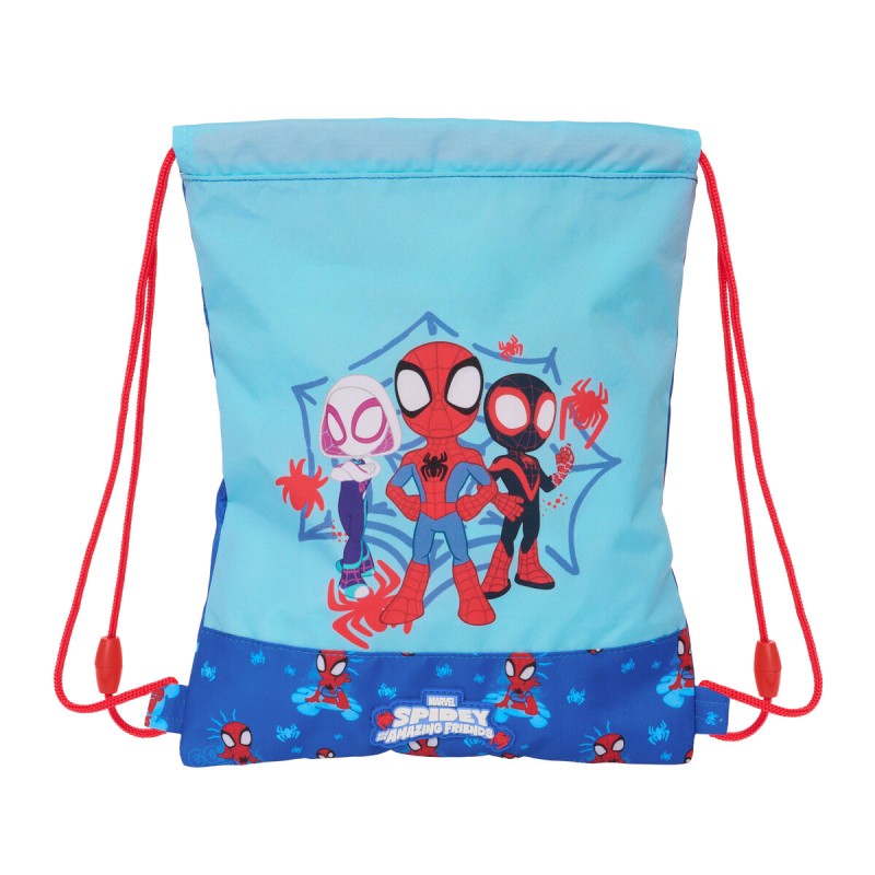 Zainetto con Cordini Spidey Azzurro 26 x 34 x 1 cm Zainetto con Cordini Spidey Azzurro 26 x 34 x 1 cm