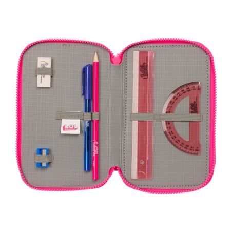 Plumier Triplo LOL Surprise! Divas Azzurro 12.5 x 19.5 x 5.5 cm (36 Pezzi)