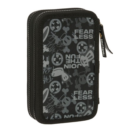 Astuccio Doppio Paul Frank Join the fun Nero 12.5 x 19.5 x 4 cm (28 Pezzi)