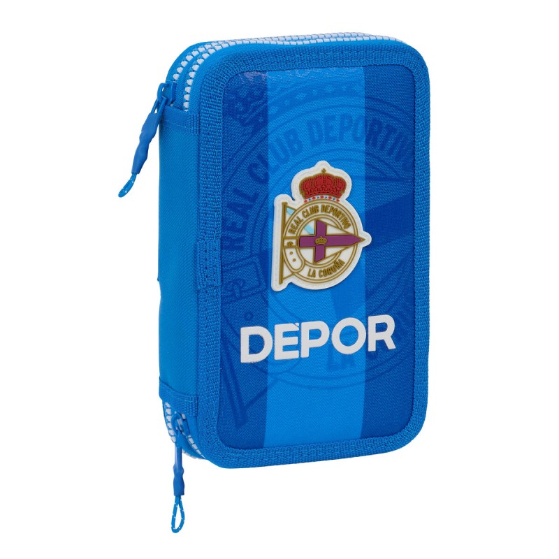 Astuccio Doppio R. C. Deportivo de La Coruña Azzurro 12.5 x 19.5 x 4 cm (28 Pezzi) Astuccio Doppio R. C. Deportivo de La Coruña Azzurro 12.5 x 19.5 x 4 cm (28 Pezzi)