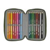 Plumier Triplo Safta Dark forest Nero Verde 12.5 x 19.5 x 5.5 cm (36 Pezzi)