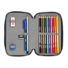 Astuccio Doppio Batman Legendary Blu Marino 12.5 x 19.5 x 4 cm (28 Pezzi)