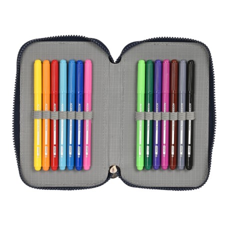 Astuccio Doppio Batman Legendary Blu Marino 12.5 x 19.5 x 4 cm (28 Pezzi)