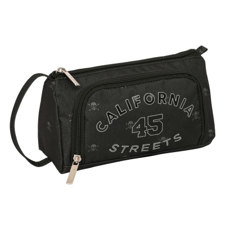 Astuccio per la Scuola con Accessori Safta California Nero 20 x 11 x 8.5 cm (32 Pezzi)