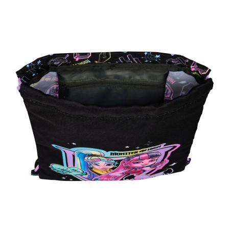 Zainetto con Cordini Monster High Nero 26 x 34 x 1 cm