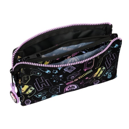 Astuccio Scuola Monster High Nero 22 x 12 x 3 cm