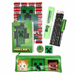 Set di Cancelleria Minecraft 29,5 x 25 x 3 cm 12 Pezzi