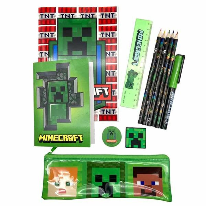 Set di Cancelleria Minecraft 29,5 x 25 x 3 cm 12 Pezzi Set di Cancelleria Minecraft 29,5 x 25 x 3 cm 12 Pezzi