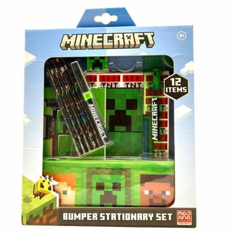 Set di Cancelleria Minecraft 29,5 x 25 x 3 cm 12 Pezzi