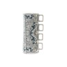Set di Tazze da Caffè Home ESPRIT Beige Grigio Rosa Lilla Metallo Bambù Dolomite 260 ml