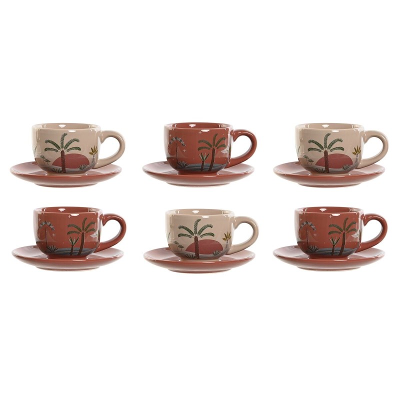 Set di Tazze da Caffè Home ESPRIT Giallo Beige Terracotta Lilla Metallo Dolomite 180 ml Set di Tazze da Caffè Home ESPRIT Giallo Beige Terracotta Lilla Metallo Dolomite 180 ml