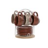 Set di Tazze da Caffè Home ESPRIT Giallo Beige Terracotta Lilla Metallo Dolomite 180 ml