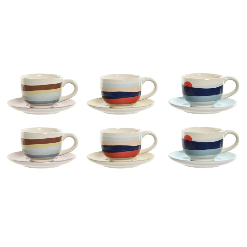 Set di Tazze da Caffè Home ESPRIT Giallo Azzurro Verde Lilla Metallo Dolomite 180 ml Set di Tazze da Caffè Home ESPRIT Giallo Azzurro Verde Lilla Metallo Dolomite 180 ml