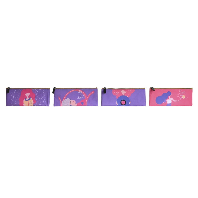 Confezione DKD Home Decor Rosa Lilla 23 x 1 x 9 cm (4 Unità) Confezione DKD Home Decor Rosa Lilla 23 x 1 x 9 cm (4 Unità)