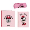 Set di Cancelleria Minnie Mouse Loving Rosa A4 3 Pezzi