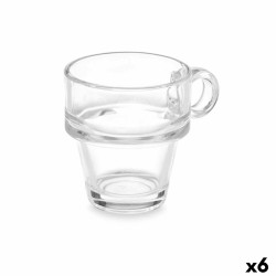Set di Tazze da Caffè Vivalto Z908-4/BHA6 Trasparente Vetro 90 ml (6 Unità)