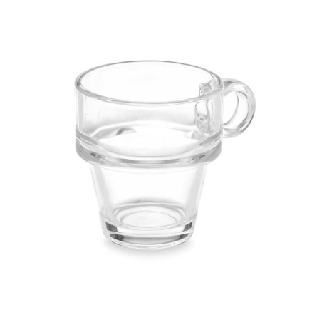 Set di Tazze da Caffè Vivalto Z908-4/BHA6 Trasparente Vetro 90 ml (6 Unità)