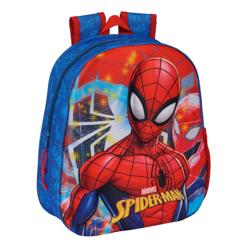 Zaino Scuola 3D Spider-Man Rosso Blu Marino 27 x 33 x 10 cm Zaino Scuola 3D Spider-Man Rosso Blu Marino 27 x 33 x 10 cm
