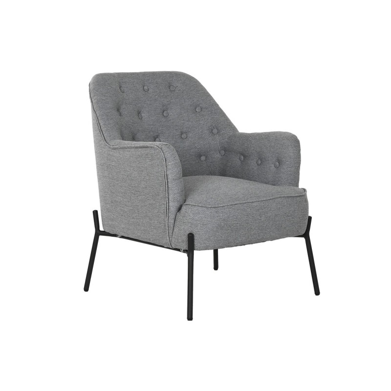 Poltrona DKD Home Decor Grigio Metallo 65 x 73 x 79,5 cm Poltrona DKD Home Decor Grigio Metallo 65 x 73 x 79,5 cm