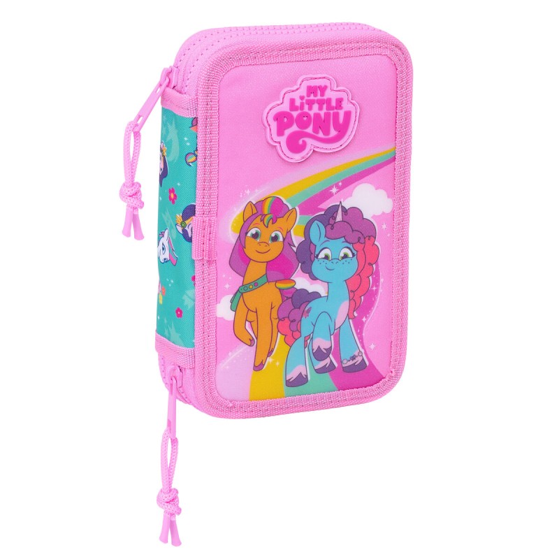 Astuccio Doppio My Little Pony Magic Rosa Turchese 12.5 x 19.5 x 4 cm 28 Pezzi Astuccio Doppio My Little Pony Magic Rosa Turchese 12.5 x 19.5 x 4 cm 28 Pezzi