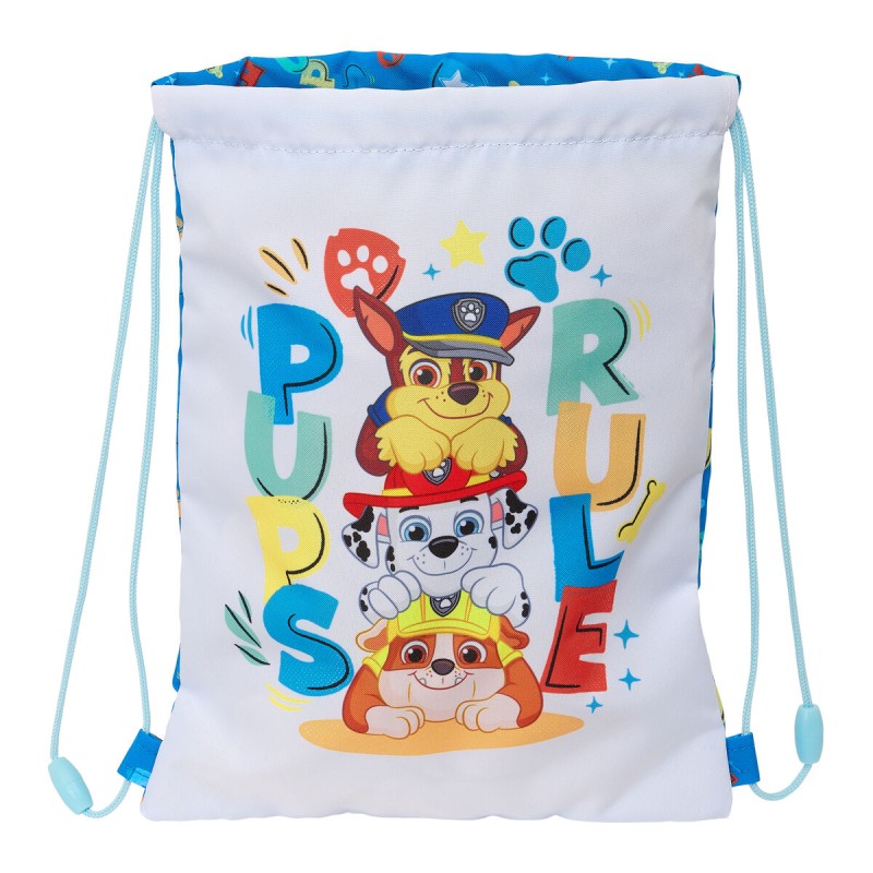 Zainetto con Cordini The Paw Patrol Pups rule Azzurro 26 x 34 x 1 cm Zainetto con Cordini The Paw Patrol Pups rule Azzurro 26 x 34 x 1 cm