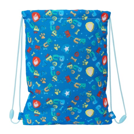 Zainetto con Cordini The Paw Patrol Pups rule Azzurro 26 x 34 x 1 cm