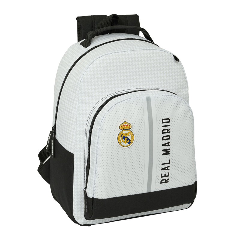 Zaino Scuola Real Madrid C.F. 24/25 Bianco Grigio 32 x 42 x 15 cm Zaino Scuola Real Madrid C.F. 24/25 Bianco Grigio 32 x 42 x 15 cm