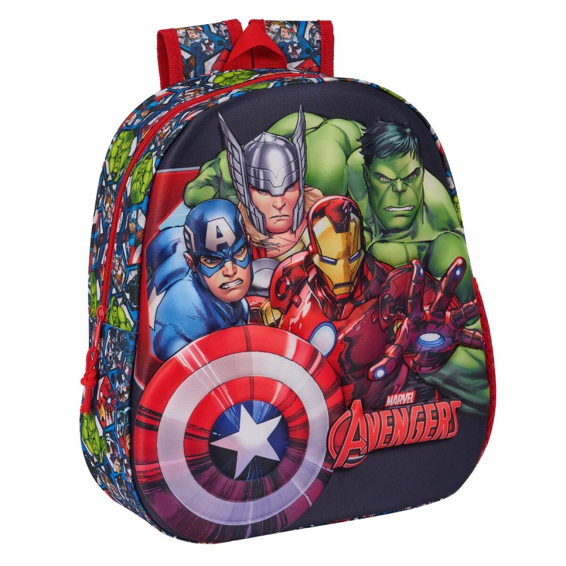 Zaino Scuola The Avengers Nero Rosso 27 x 33 x 10 cm Zaino Scuola The Avengers Nero Rosso 27 x 33 x 10 cm