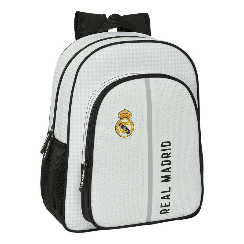 Zaino Scuola Real Madrid C.F. 24/25 Bianco Grigio 32 x 38 x 12 cm Zaino Scuola Real Madrid C.F. 24/25 Bianco Grigio 32 x 38 x 12 cm
