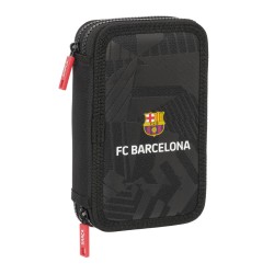 Astuccio Doppio F.C. Barcelona Black Nero 12.5 x 19.5 x 4 cm 29 Pezzi