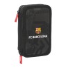 Astuccio Doppio F.C. Barcelona Black Nero 12.5 x 19.5 x 4 cm 29 Pezzi