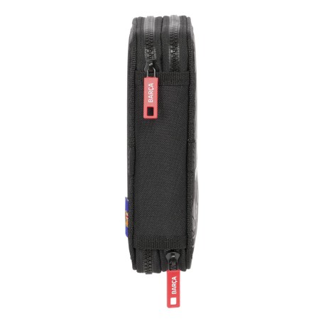 Astuccio Doppio F.C. Barcelona Black Nero 12.5 x 19.5 x 4 cm 29 Pezzi