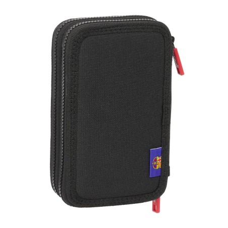 Astuccio Doppio F.C. Barcelona Black Nero 12.5 x 19.5 x 4 cm 29 Pezzi