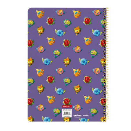 Quaderno con Anelli SuperThings Guardians of Kazoom Viola 21,5 x 31 x 1 cm