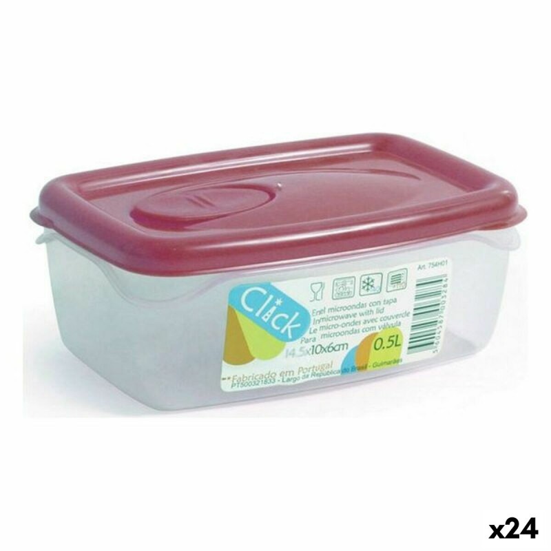 Portapranzo Rettangolare con Coperchio Dem 39582 Rettangolare 14,5 x 10 x 6 cm (24 Unità) (0,5 L) (14,5 x 10 x 6 cm) Portapranzo Rettangolare con Coperchio Dem 39582 Rettangolare 14,5 x 10 x 6 cm (24 Unità) (0,5 L) (14,5 x 10 x 6 cm)