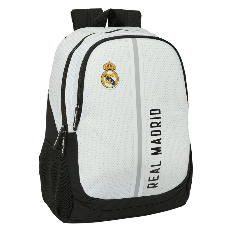 Zaino Scuola Real Madrid C.F. 24/25 Bianco Grigio 32 x 44 x 16 cm Zaino Scuola Real Madrid C.F. 24/25 Bianco Grigio 32 x 44 x 16 cm