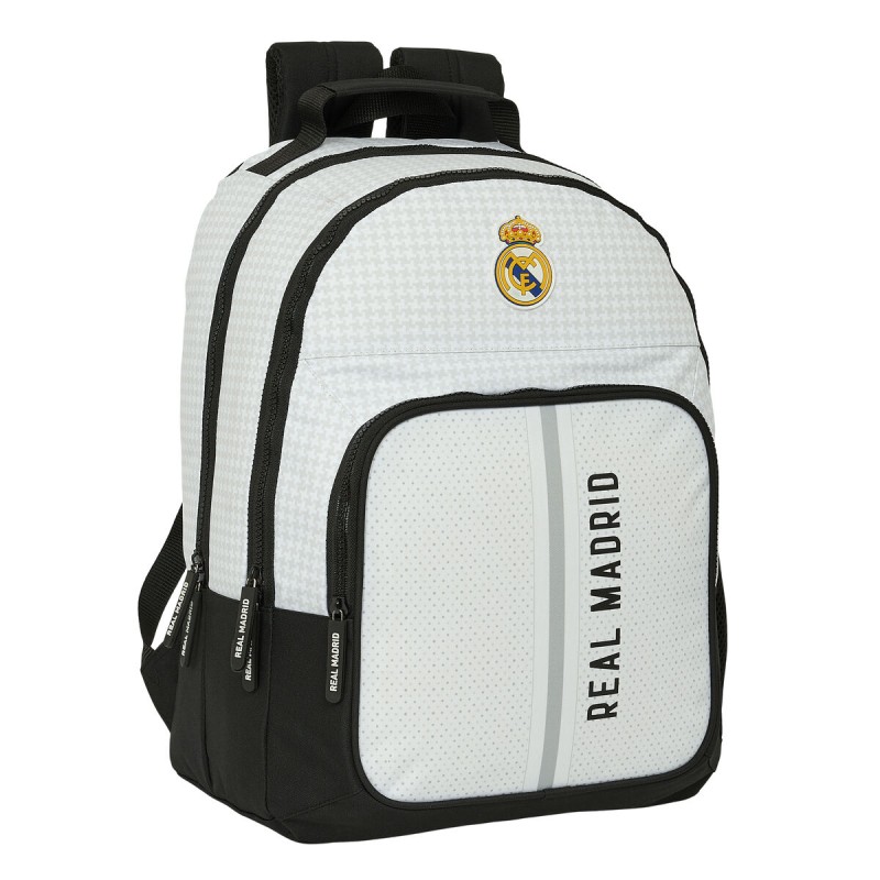 Zaino Scuola Real Madrid C.F. 24/25 Bianco Grigio 32 x 42 x 16 cm Zaino Scuola Real Madrid C.F. 24/25 Bianco Grigio 32 x 42 x 16 cm
