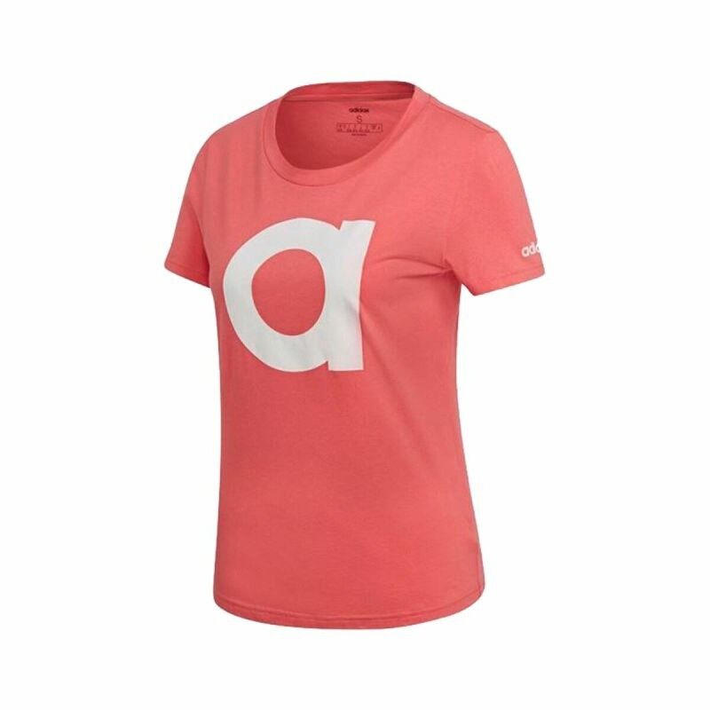 Maglia a Maniche Corte Donna Adidas Essentials Rosa chiaro Maglia a Maniche Corte Donna Adidas Essentials Rosa chiaro