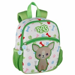 Zaino Scuola Pets Chihuahua Verde 26 x 21 x 9 cm