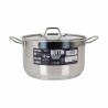 Pentola con Coperchio Quttin Hotel Acciaio ø 28 x 16 cm (2 Unità)