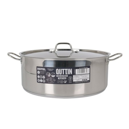 Casseruola con coperchio Quttin Alluminio 36 x 14 cm (2 Unità)