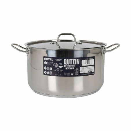 Pentola con Coperchio Quttin Hotel Acciaio ø 30 x 17 cm (2 Unità)
