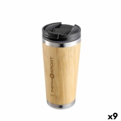 Tazza Thermos con Coperchio ThermoSport Bambù 450 ml (9 Unità)