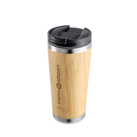 Tazza Thermos con Coperchio ThermoSport Bambù 450 ml (9 Unità)